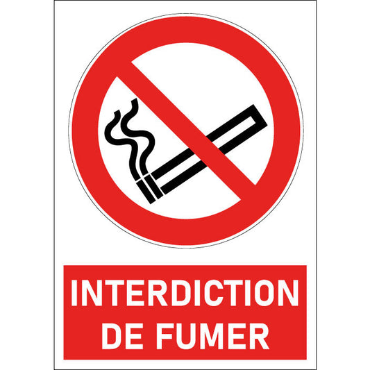 Interdiction de fumer format autocollant