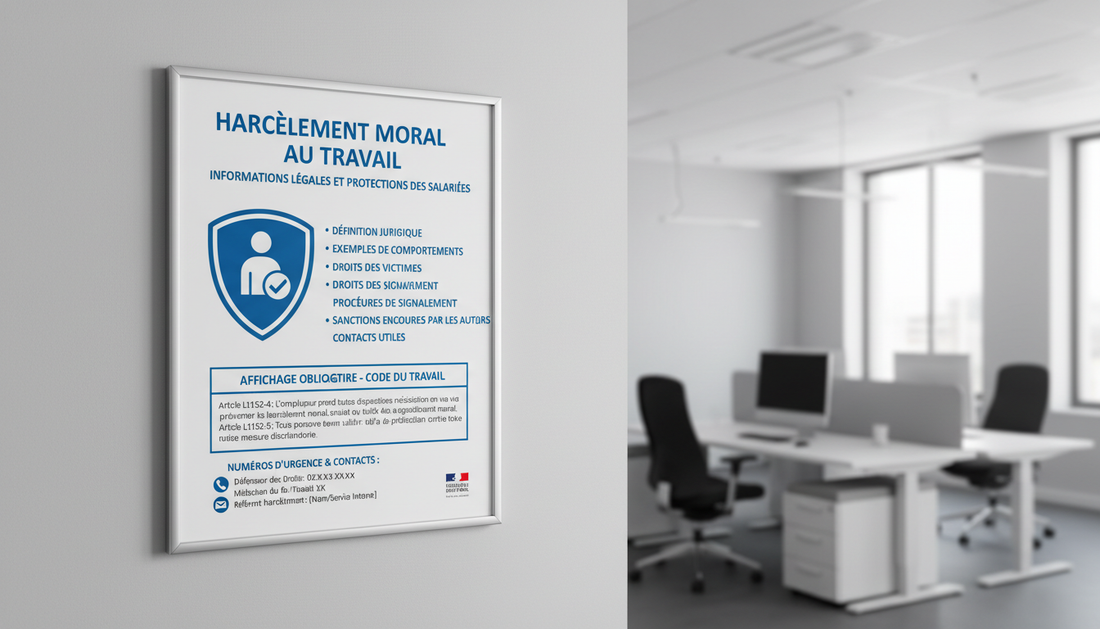 Affichage obligatoire harcèlement moral en entreprise