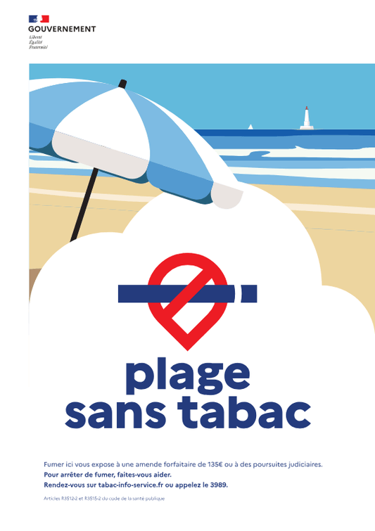 Affichage Plage sans tabac