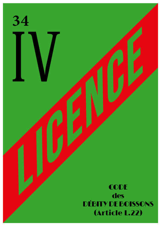 Licence  IV - 4 Hérault / département 34