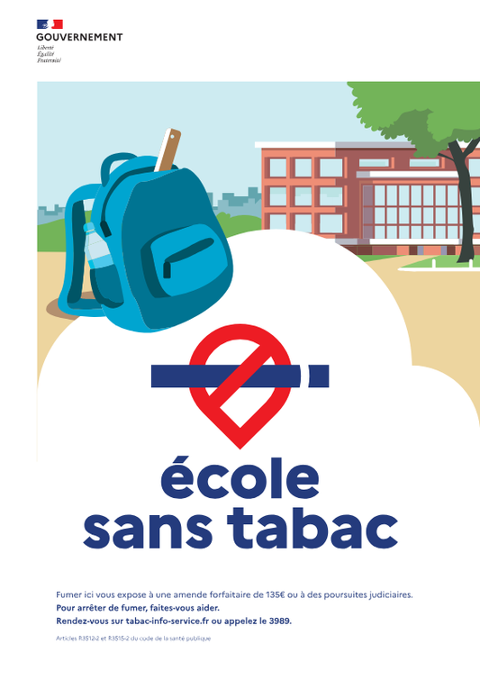 Affichage école sans tabac