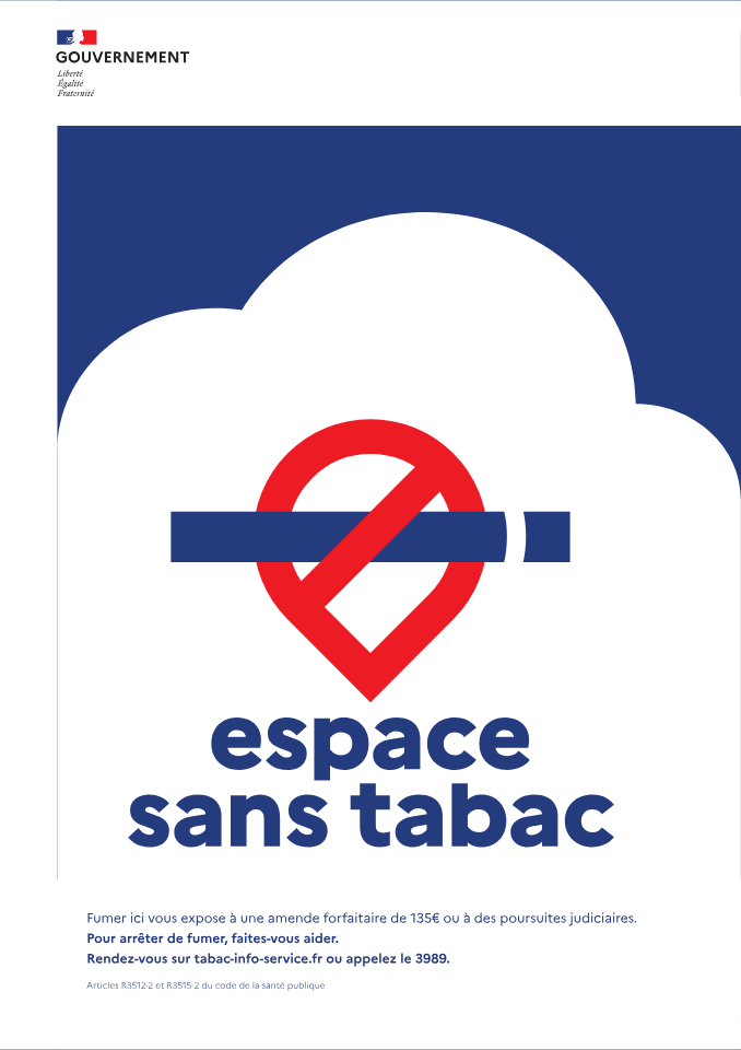 Affichage espace sans tabac format A4