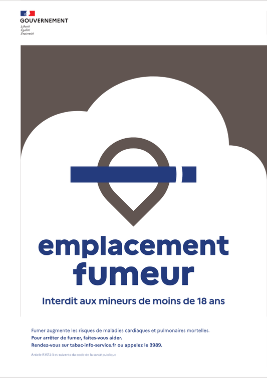 Affichage emplacement fumeur